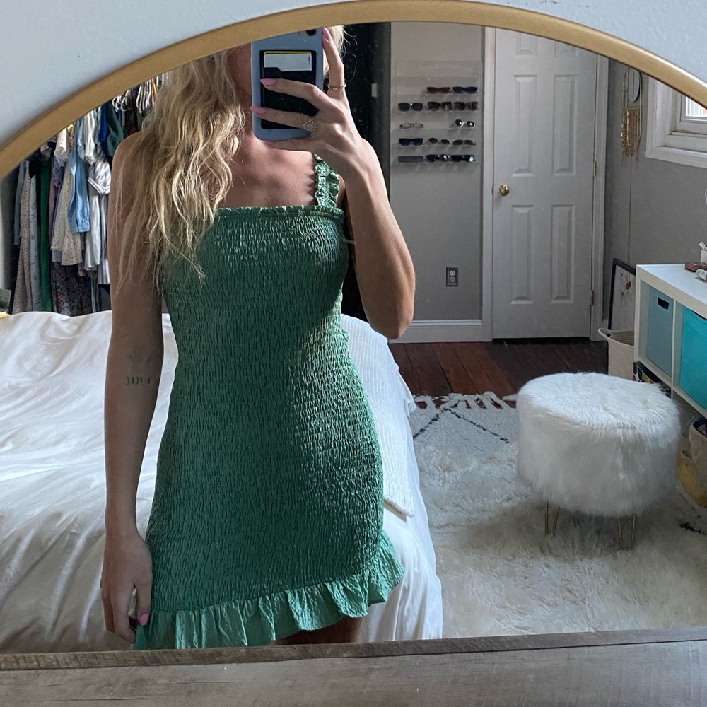 Zara Smocked Ruffle Mini Dress - Picture 4 of 4